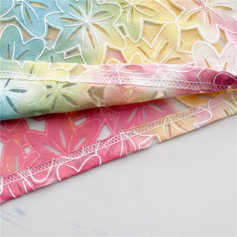 オシャレ度満点 スタイリッシュ ラウンドネック 透かし彫り Tシャツ カットソーins-2957