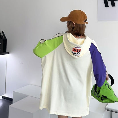 売り切れ必至 カジュアル プリント 切り替え 半袖Tシャツ カットソーins-8257