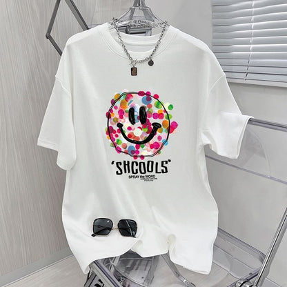 話題沸騰中 カジュアル スマイリー 半袖 Tシャツ ins-8651