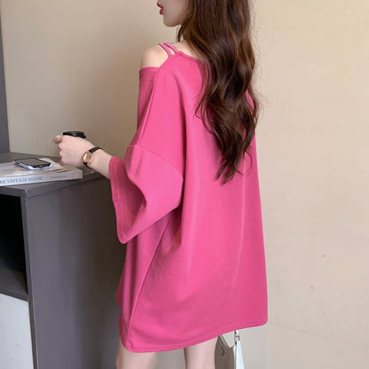 美人度アップ キュート カジュアル 全3色 半袖Tシャツ カットソー ins-8613
