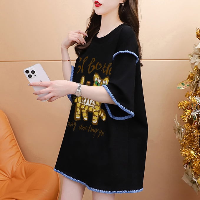 売り切れ必至 アバンギャルド カジュアル プリント全2色 半袖Tシャツ カットソー ins-8561