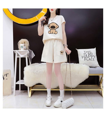 売り切れ必至 カジュアル キュート 半袖Ｔシャツⅹパンツセット全3色 ins-8266