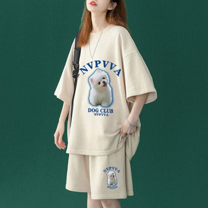 【半額セール】早い者勝ち  半袖Ｔシャツⅹパンツセット全4色 男女兼用ins-6556