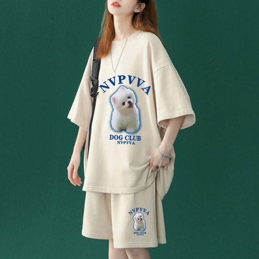 【半額セール】早い者勝ち  半袖Ｔシャツⅹパンツセット全4色 男女兼用ins-6556